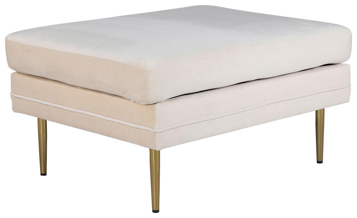 HOCKER BOOM - Beige/Goldfarben, Design, Kunststoff/Textil (90/49/70cm) - Livetastic