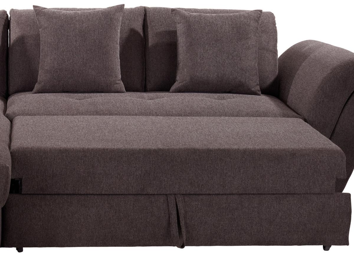 Sedežna Garnitura Berisso, Z Ležiščem In Predalom - rjava, Design (187/278cm) - Mömax
