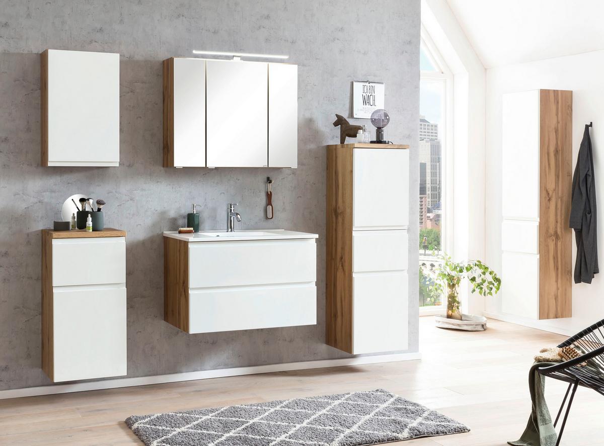 Spiegelschrank Varese ca. 80x64 cm Wotaneiche Dekor - MODERN, Glas/Holzwerkstoff (80/64/20cm) - Held