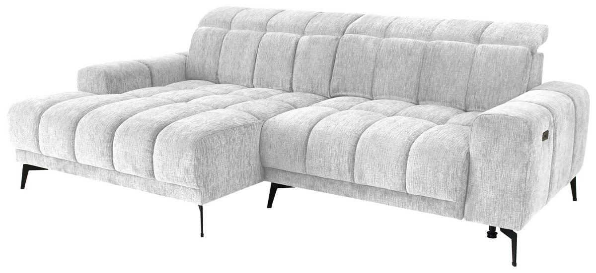 Kutna Garnitura Laya - srebrne boje, Moderno, tekstil (155/250cm) - Premium Living