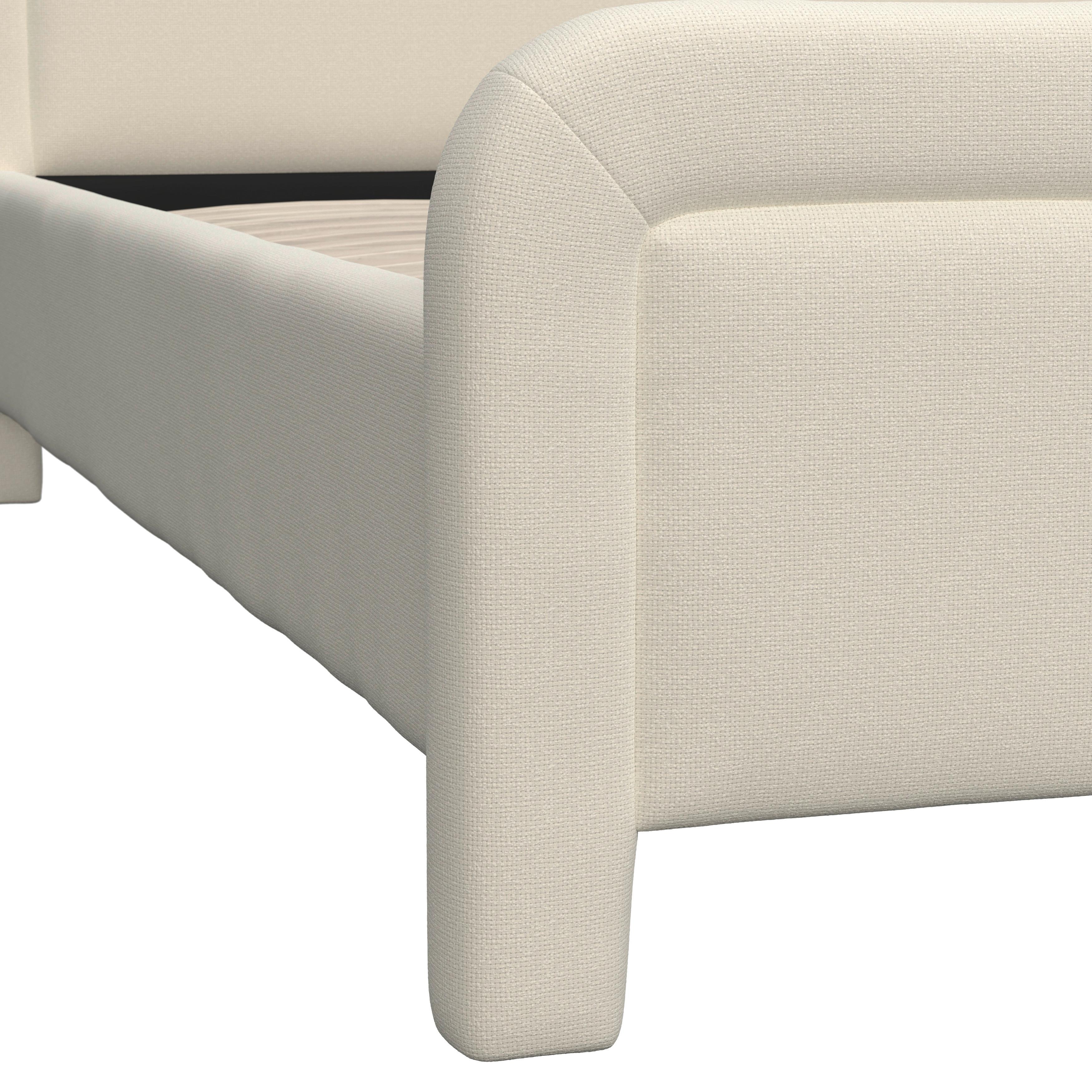 STOPPAD SÄNG XIRELIA - Elfenbein/ekfärgad, Modern, metall/trä (160/200cm) - Bessagi Home