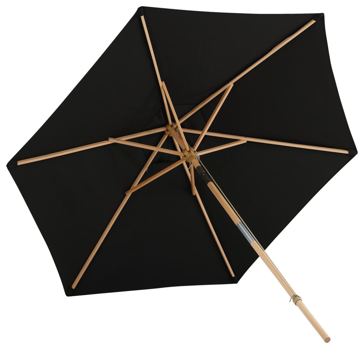 Sonnenschirm Corypho ca. 250x232 cm Schwarz - Schwarz, KONVENTIONELL (250/232cm) - Gardenson