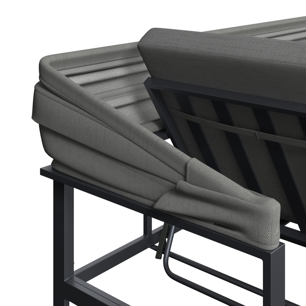 Loungegarnitur Bigi Grau/Beige - Beige/Anthrazit, Basics, Glas/Textil (120/68/65cm)