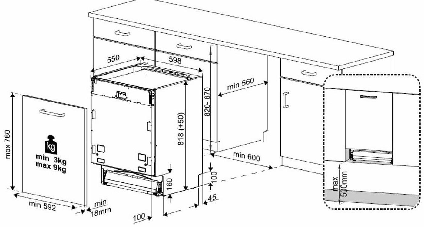 Geschirrspüler GIV57080X, Vollintegriert - (59,8/81,8/55cm) - Elektra Bregenz