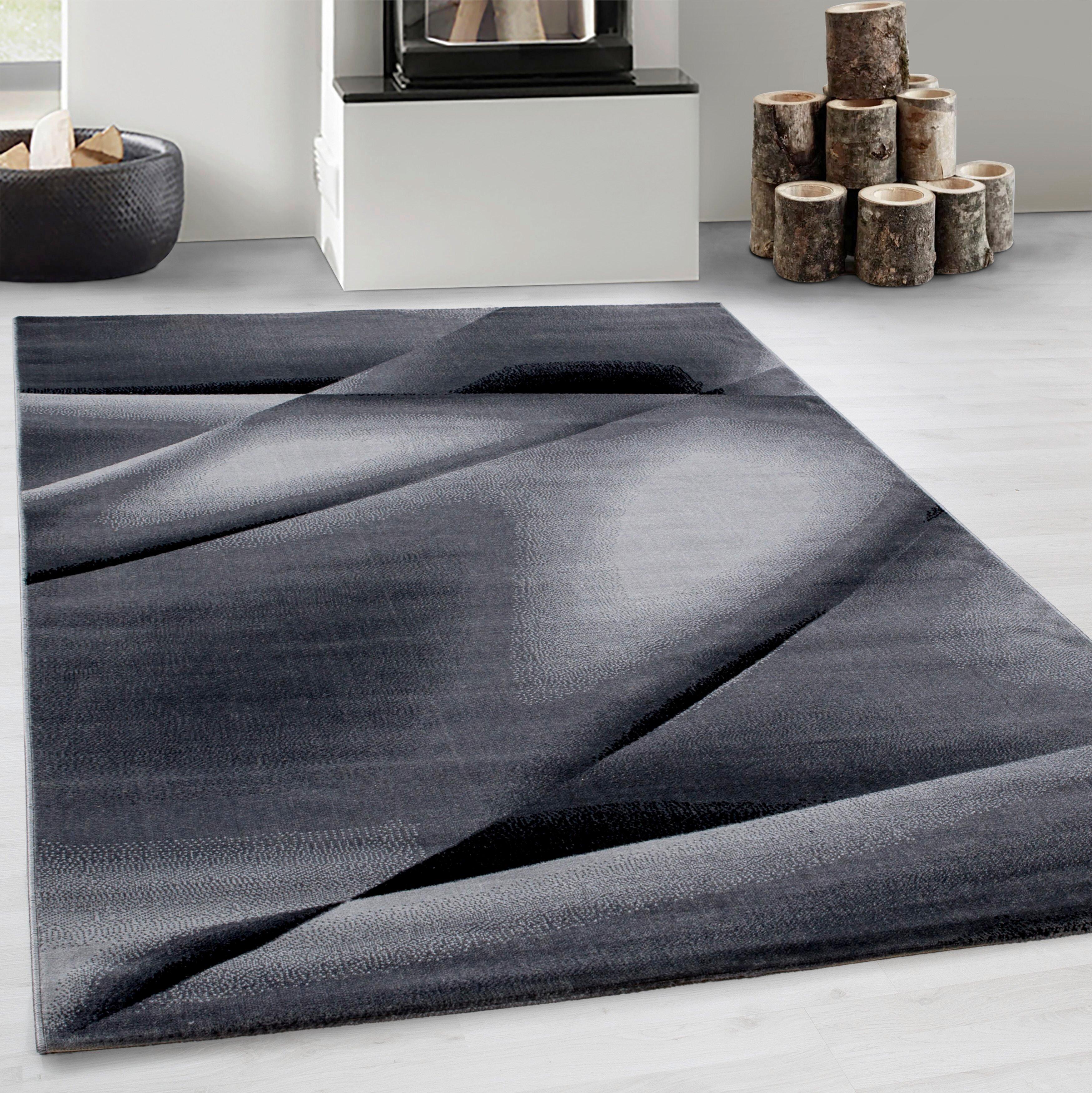 Tkana Preproga Miami, Črna, 160x230cm - črna, Trend, tekstil (160/230cm)