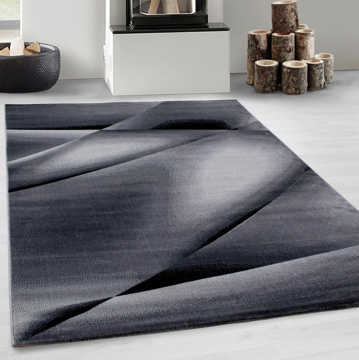 Tkana Preproga Miami, Črna, 200x290cm - črna, Trend, tekstil (200/290cm)