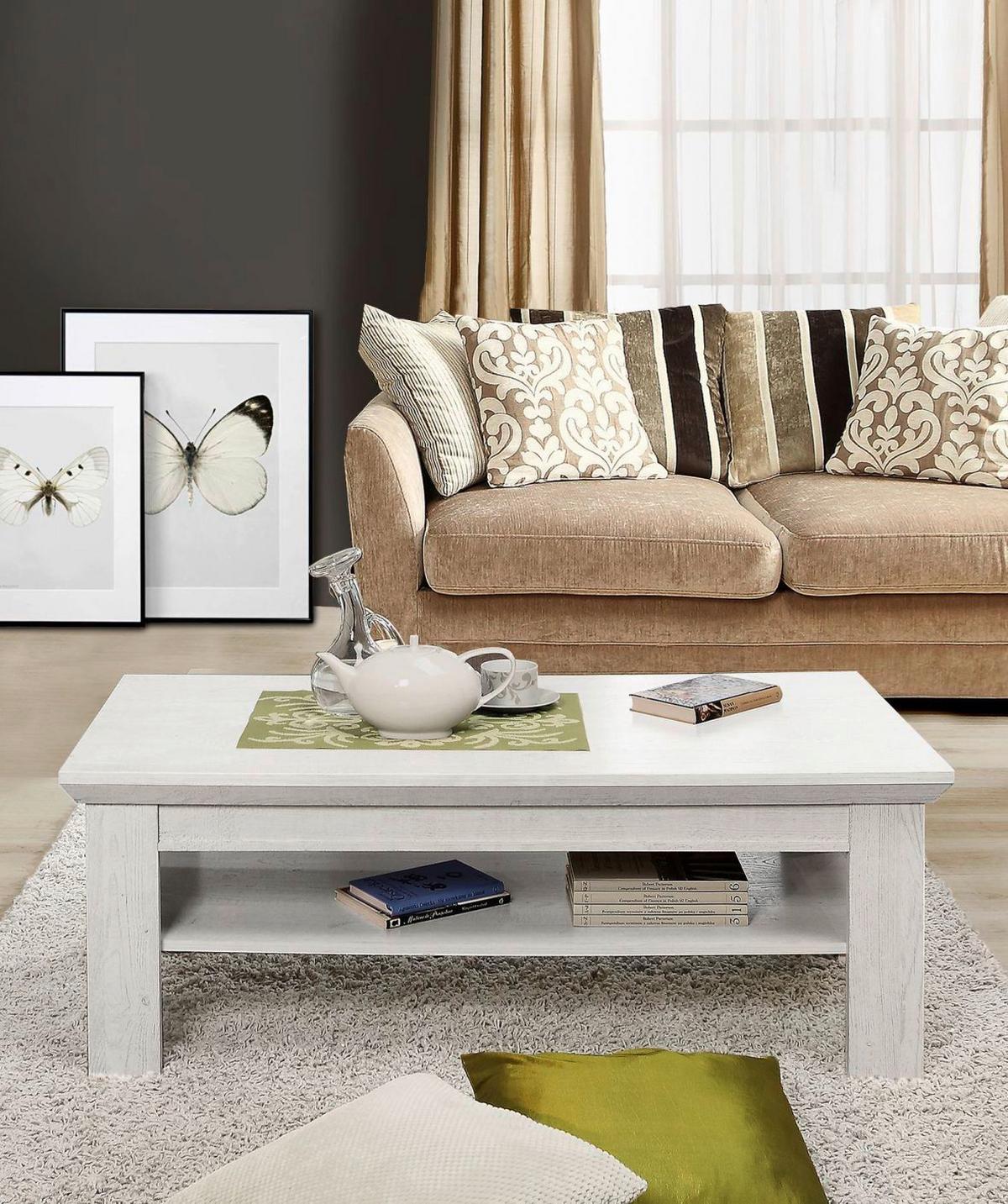 Stolić Kashmir - bijela, Konvencionalno, drvni materijal (120/45/60cm) - Premium Living