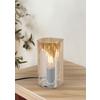 BORDSLAMPA AMBER - bärnstensfärgad/svart, Modern, glas/plast (10/10/20cm) - Mömax