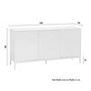 DRESSOIR AMBER - Wit, Modern, Houtcomposiet/Metaal (150/80/40cm) - Bessagi Home