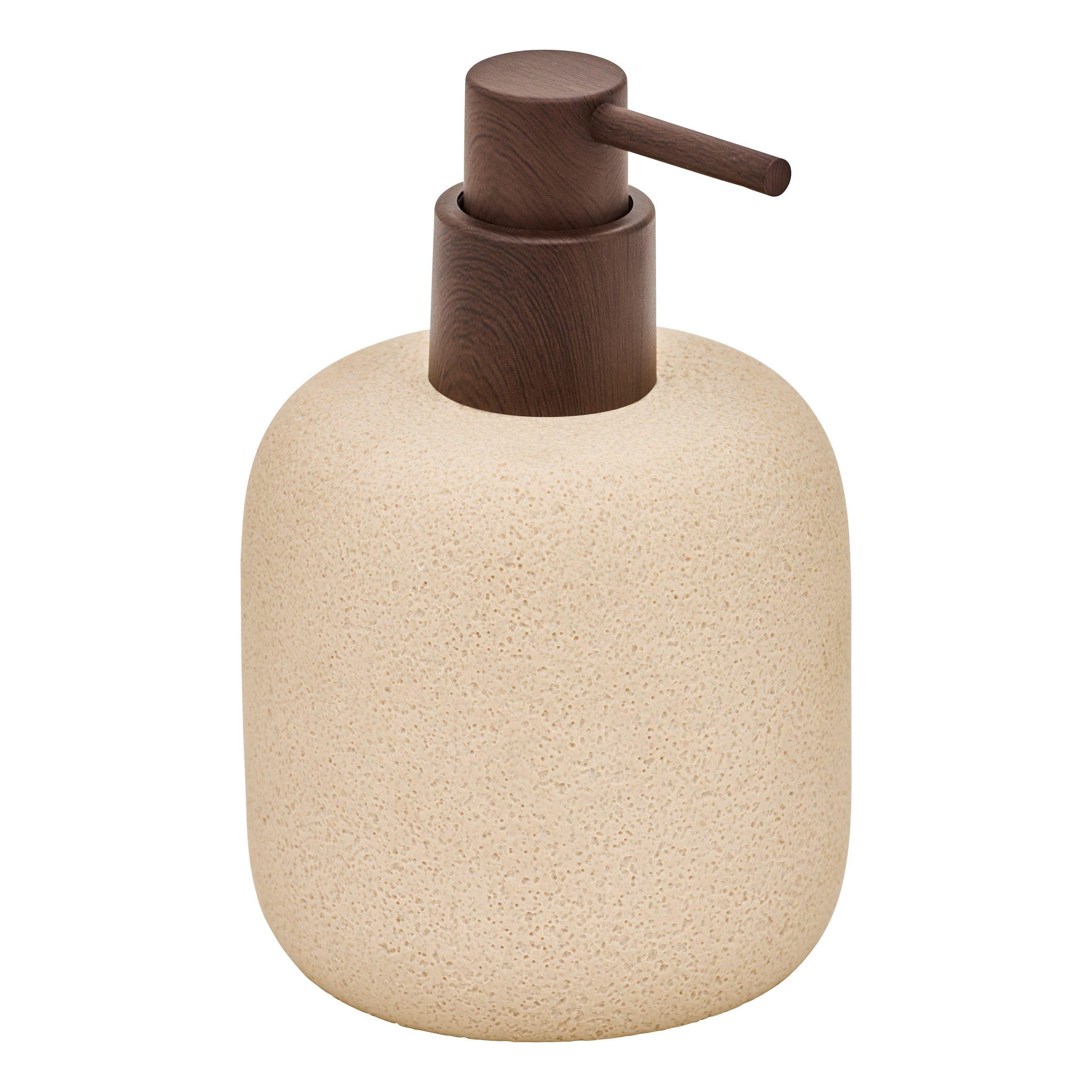 Dozator săpun Oleya - bej, Basics, plastic (9/13,9cm)