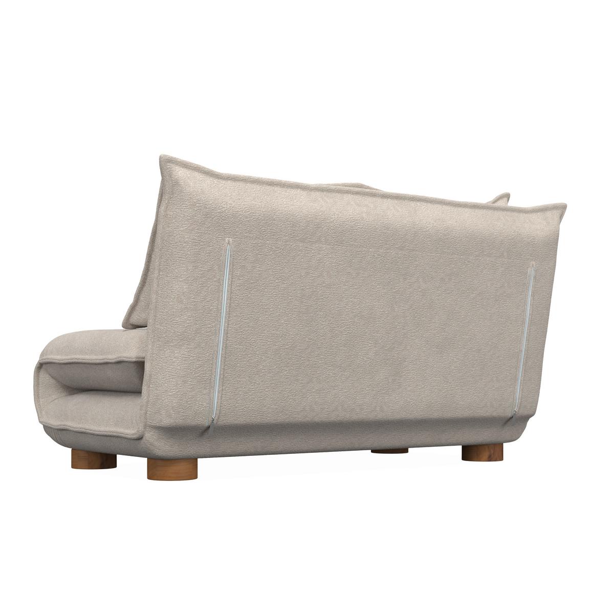 Schlafsofa Bella Bouclé Beige - Beige/Naturfarben, MODERN, Holz/Textil (141/77/85cm) - Bessagi Home