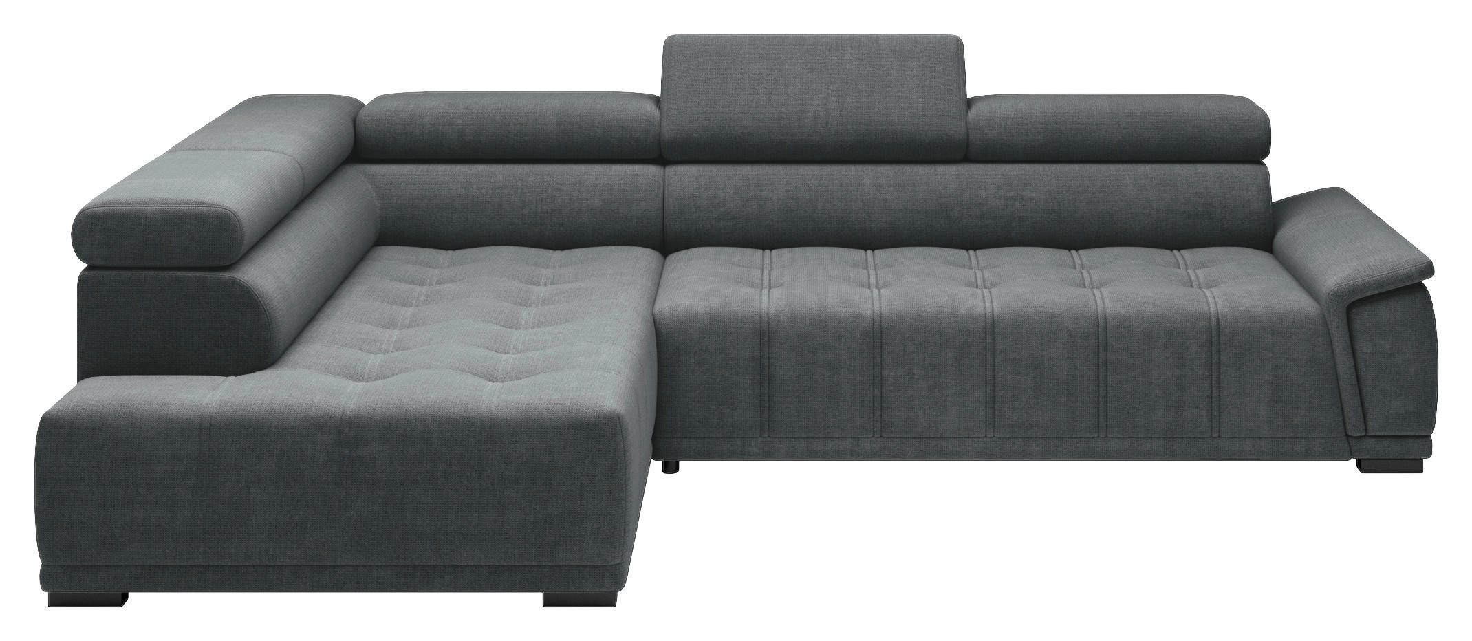 Ecksofa Gremio Links Anthrazit - Anthrazit/Schwarz, MODERN, Kunststoff/Textil (206/283cm) - Premium Living
