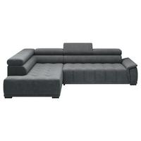 Ecksofa Anthrazit - Anthrazit/Schwarz, Modern, Kunststoff/Textil (206/283cm) - Premium Living