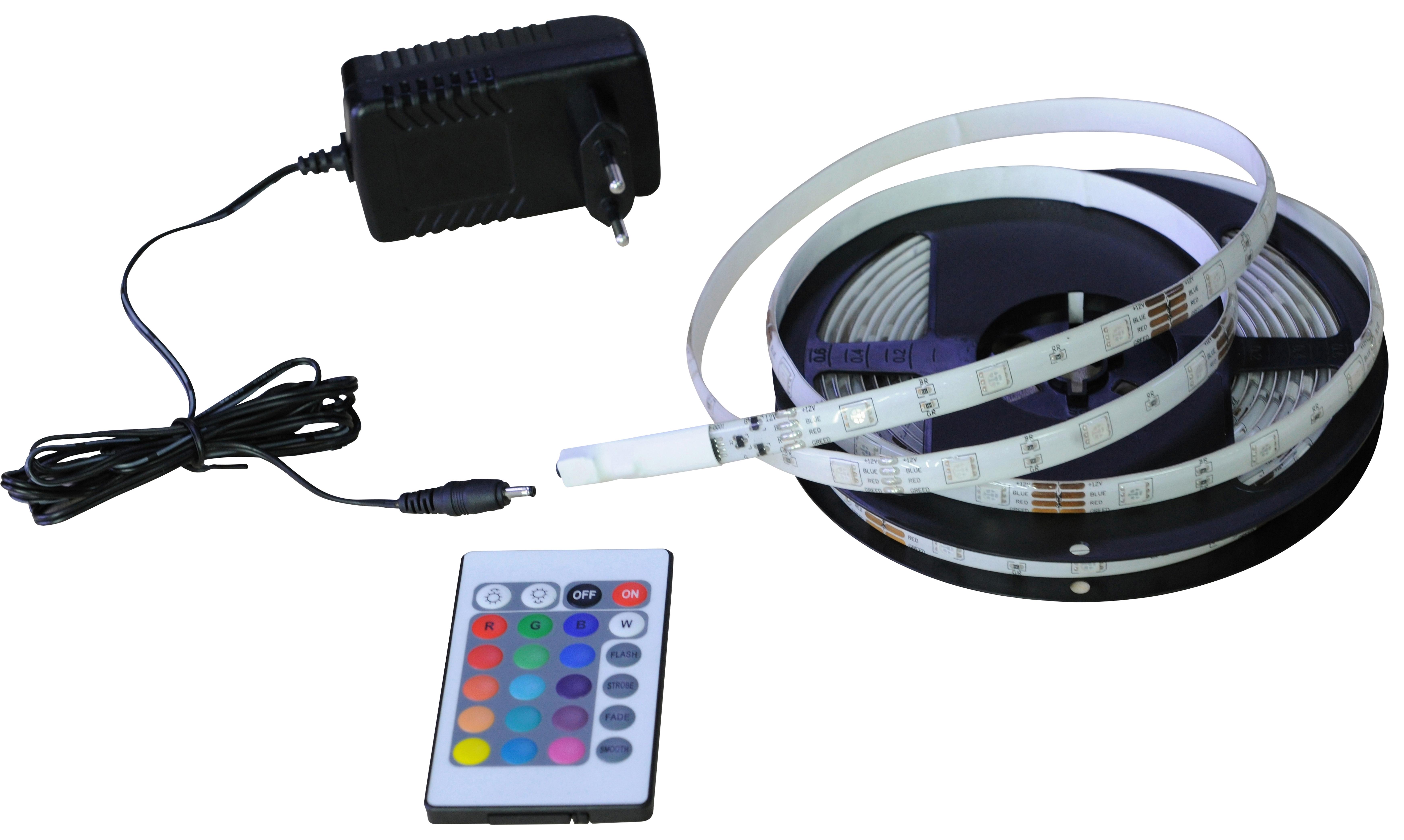 LED-Strip Karl ca. 500cm - Multicolor/Weiß, ROMANTIK / LANDHAUS, Kunststoff (500cm) - Mömax