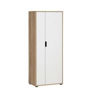Aktenschrank Emmik Weiß/Eichefarben - Eichefarben/Schwarz, MODERN, Holzwerkstoff (65,1/163,6/41cm) - MID.YOU