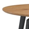 MATBORD ELIAN - svart/ekfärgad, Modern, metall/trämaterial (120/120/76cm) - Bessagi Home