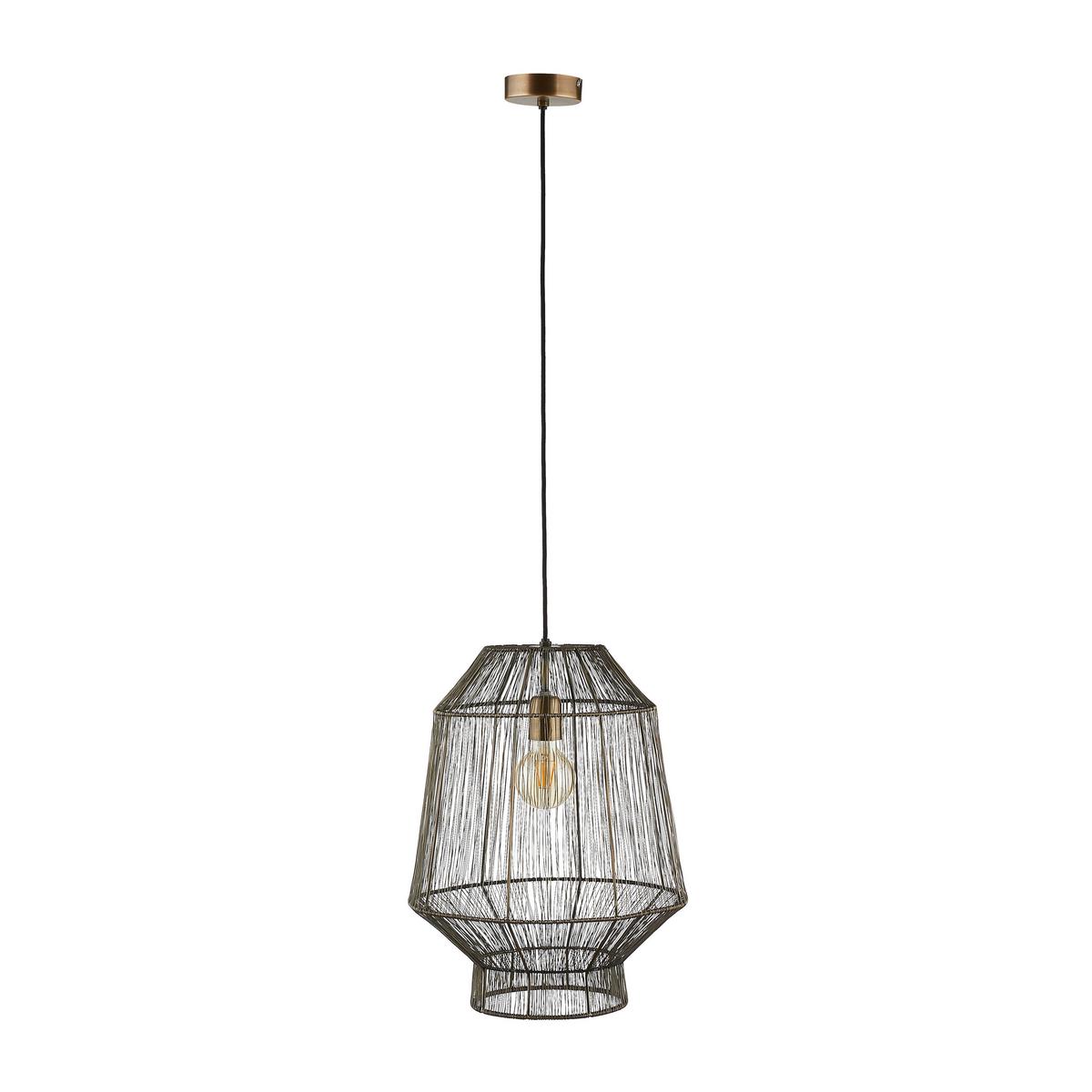 LAMPA WISZĄCA 2934418 - kolor brązu, Trend, metal (37/46cm) - Light & Living