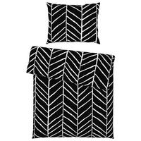 Posteljnina Marble, Črna, 60/80, 140/200 - črna, Konvencionalno, tekstil (140/200cm) - Modern Living