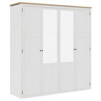 Drehtürenschrank Korsika Eiche-/Pinienfarben - Eichefarben/Schwarz, ROMANTIK / LANDHAUS, Holzwerkstoff/Metall (208,6/219,7/62cm) - Mömax