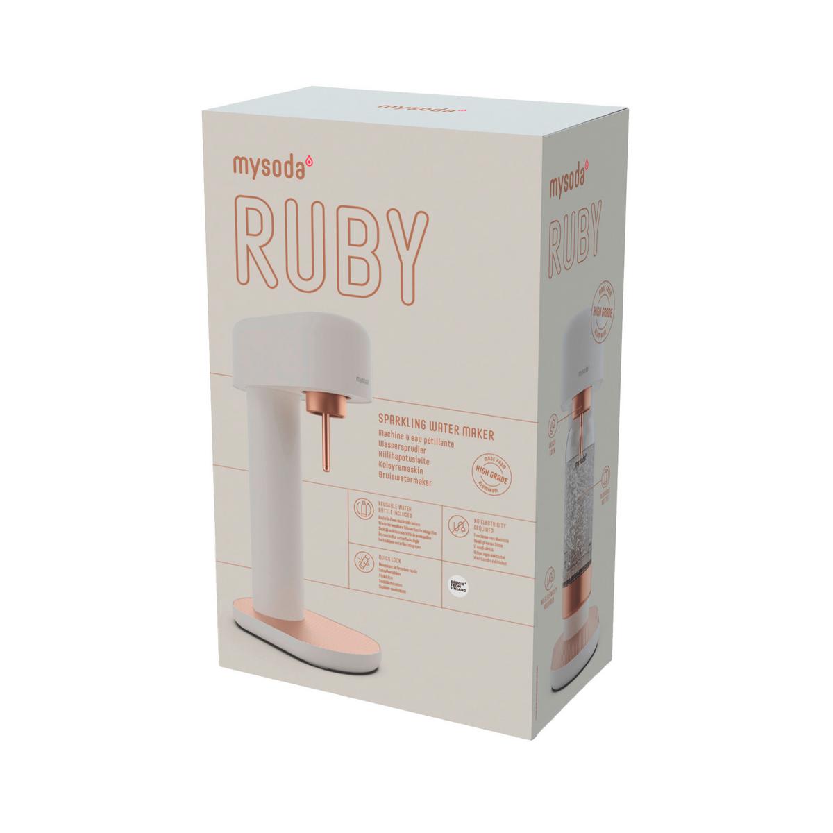 SATURATOR EUR-RB003AL-WCE RUBY 2 - biały/różowe złoto, Basics, metal (24/14/41cm) - mysoda