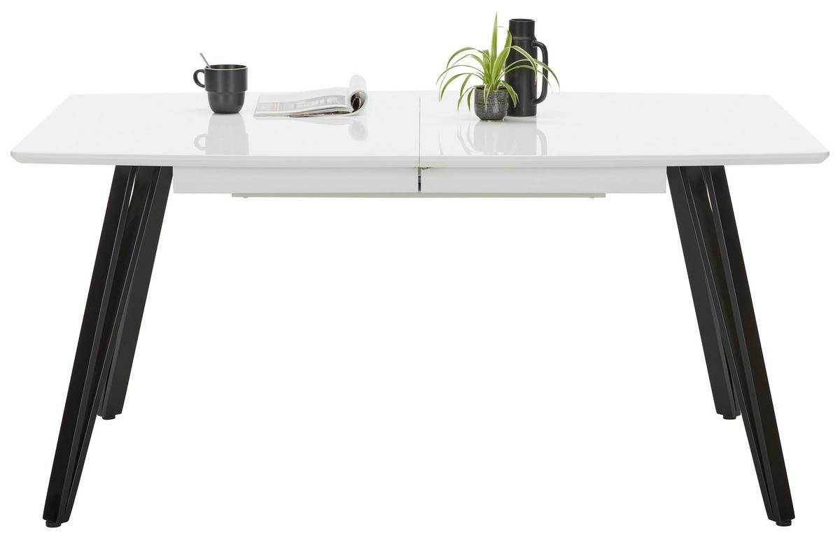 Raztegljiva Miza Isabelle, Ca. 160-240 X 90 Cm - črna/bela, Moderno, kovina/leseni material (160-240/90/76cm) - Mömax