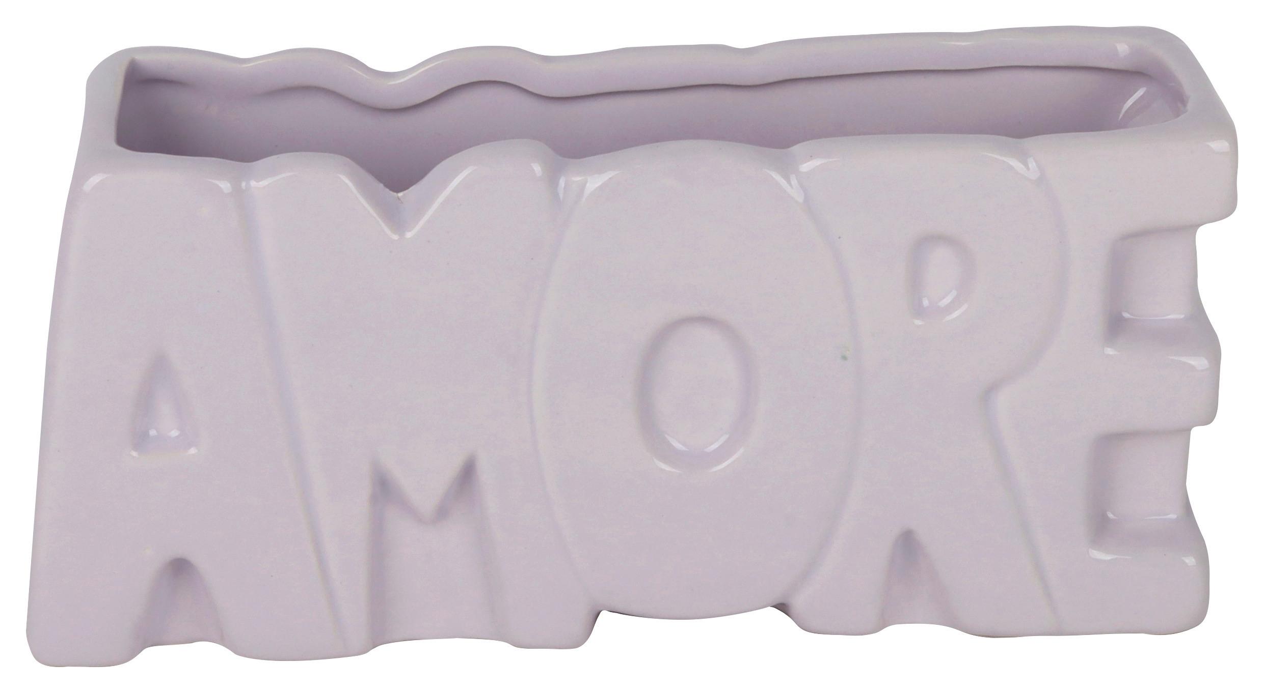 Vase Amore Flieder - Flieder, Basics, Keramik (22/11/6cm) - Mömax