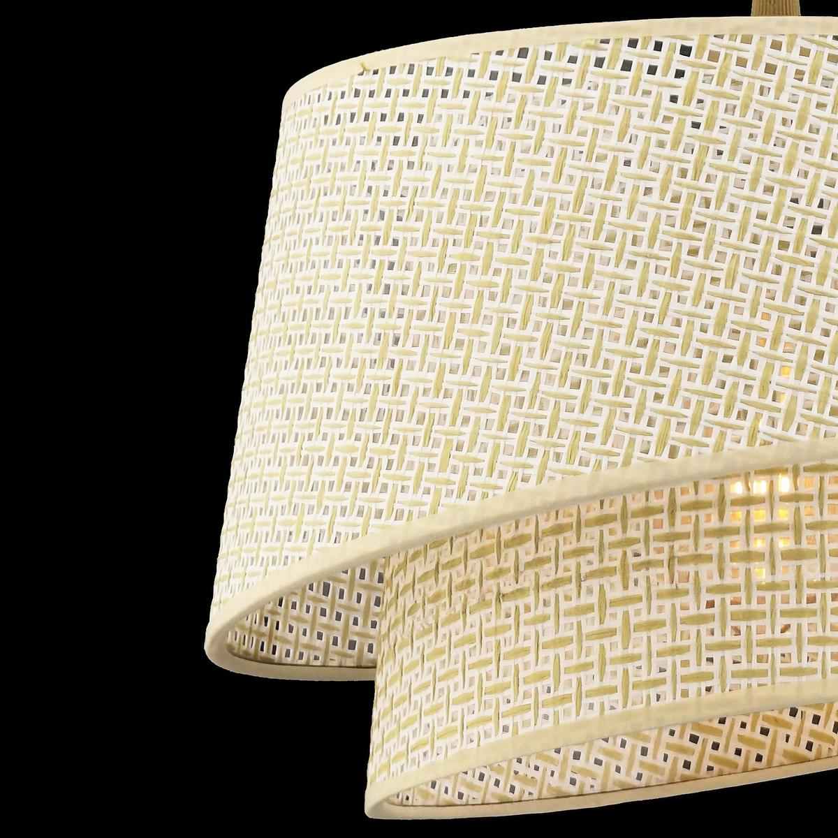 LAMPA WISZĄCA BARETTE HAZERAN - CREAM - kremowy, Design, metal/tkanina (32/65cm) - P & B