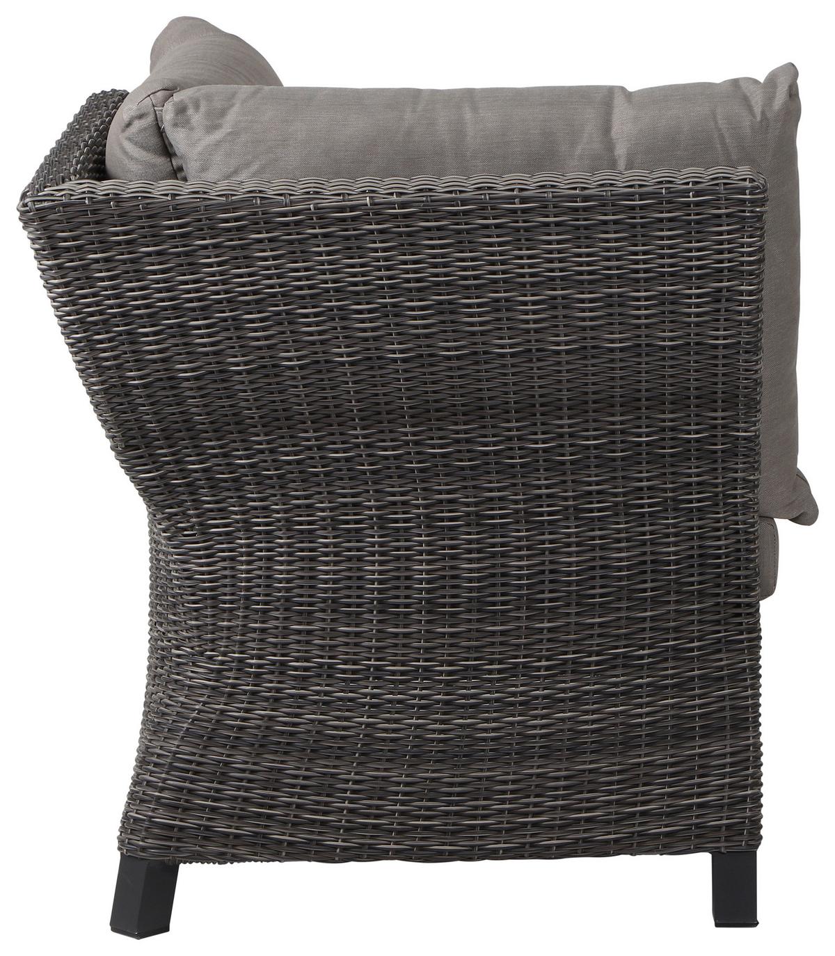 Loungegarnitur Corido Grau - Grau, Basics, Keramik/Kunststoff (83/103/160cm) - Siena Garden