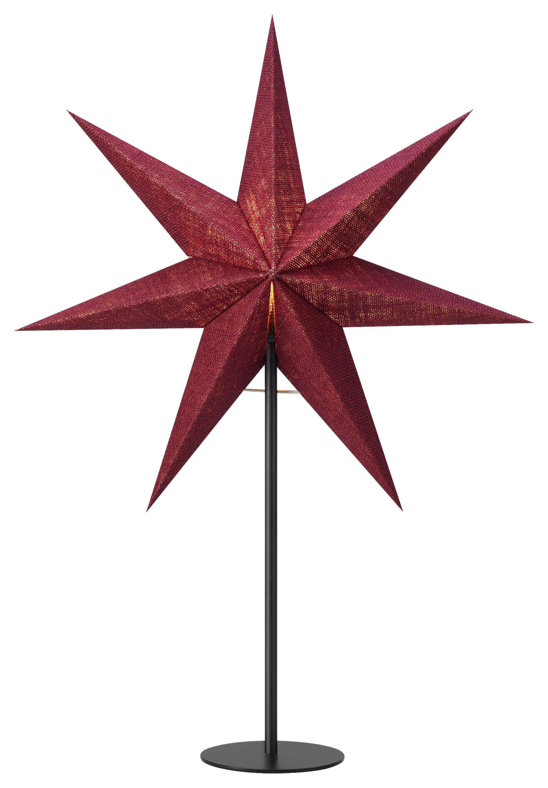 Dekostern Tara Rot max. 6 Watt - Rot, Basics, Textil (15/45/45cm) - Markslöjd