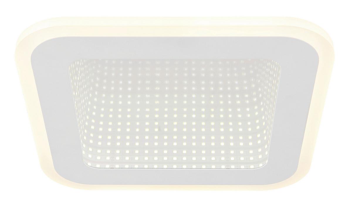 Stropna Led-svetilka Lamela, S Sijalko - bela/opal, Design, kovina/umetna masa (23/23/4cm) - Globo