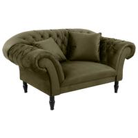 Fotelja Cupido - maslinasto zelena/crna, Design, tekstil/drvo (180/94/103cm) - Mömax