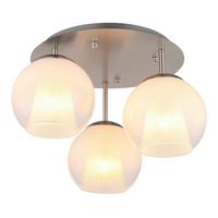 Stropna Svjetiljka Barry - bijela/boje nikla, Basics, staklo/metal (41/28.5cm) - Globo