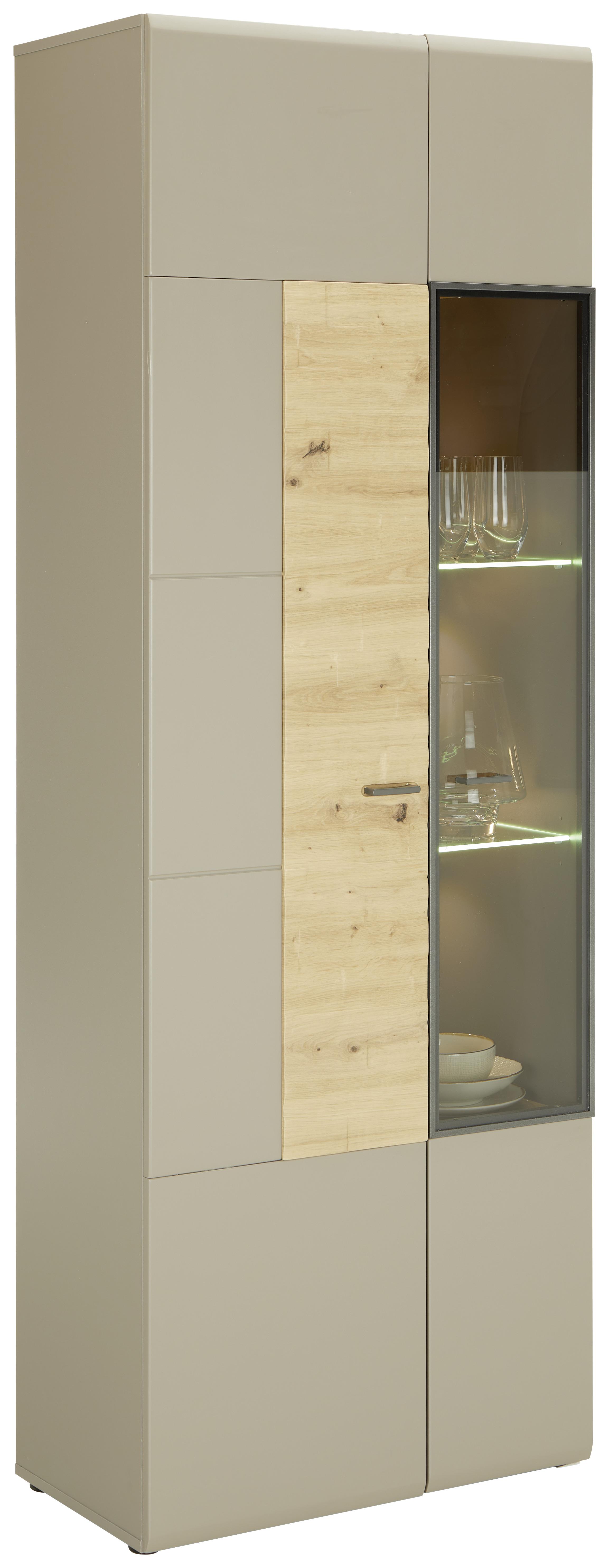 Vitrine in Eichefarben - Eichefarben, MODERN, Holzwerkstoff (70/197/38cm) - Modern Living