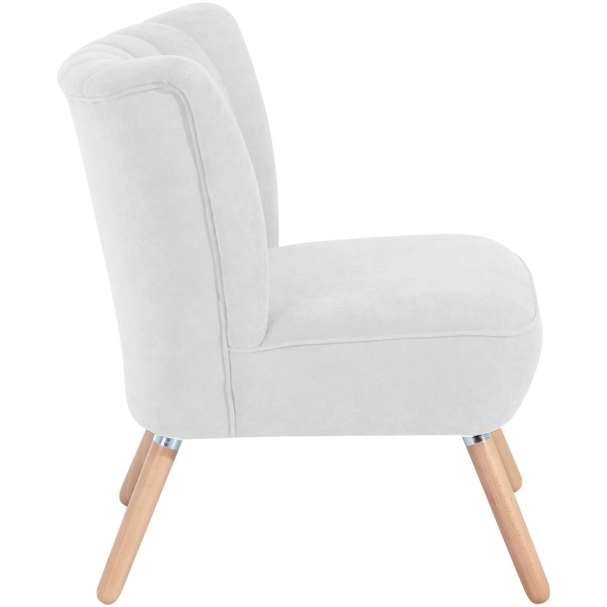 SESSEL ALESSANDRO - Buchefarben/Creme, Design, Holz/Textil (70/80/66cm) - Max Winzer