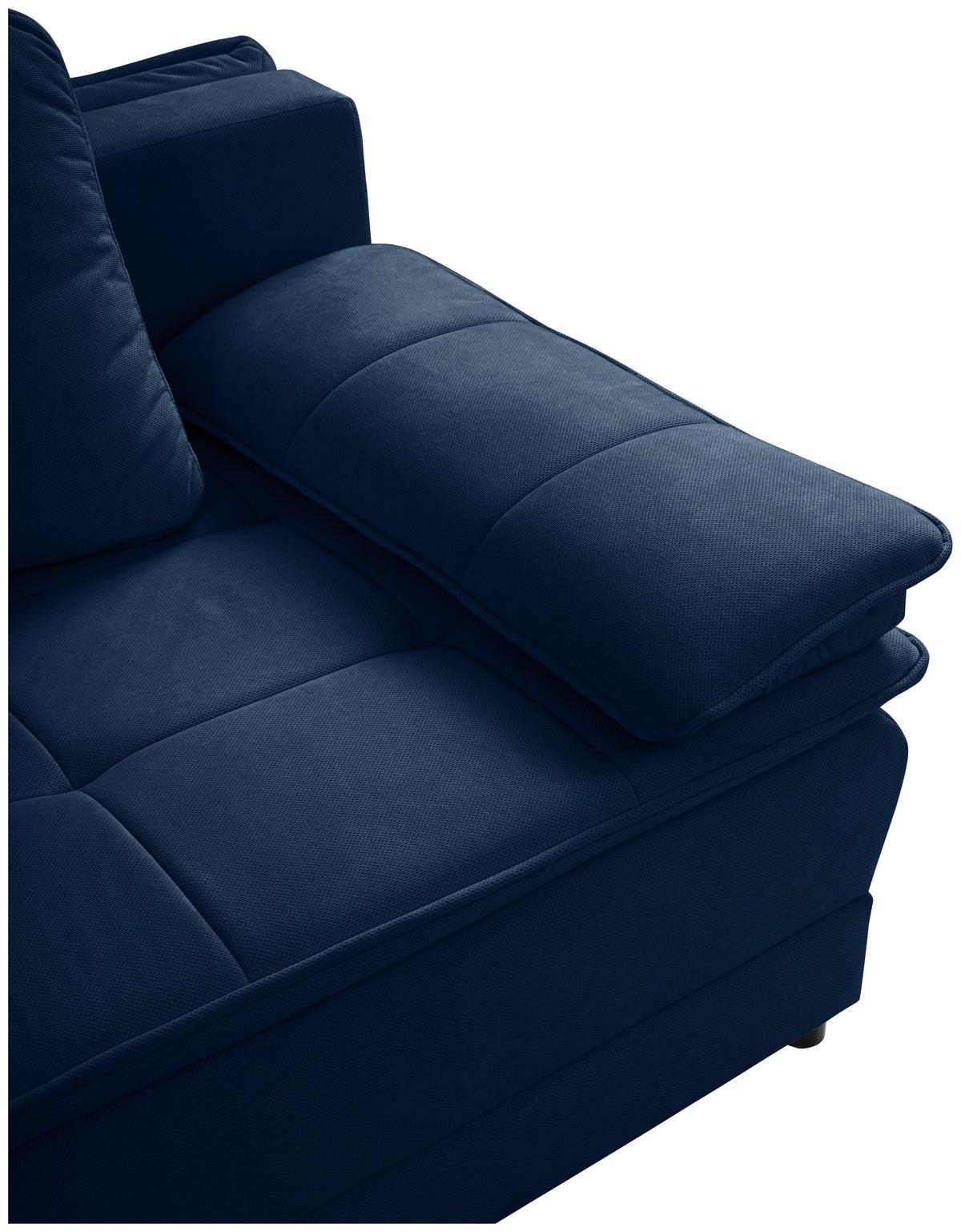 Trosjed Na Razvlačenje Alice - tamno plava/crna, Moderno, tekstil/plastika (202/73-92/105cm) - Modern Living