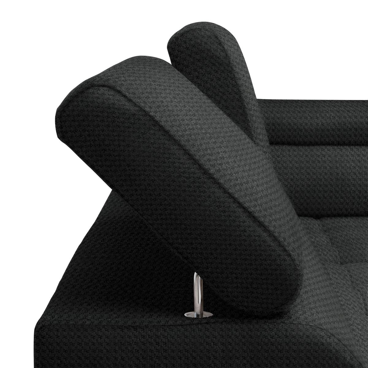 Kutna Garnitura Gremio - crna/antracit, Moderno, tekstil/plastika (283/206cm) - Modern Living