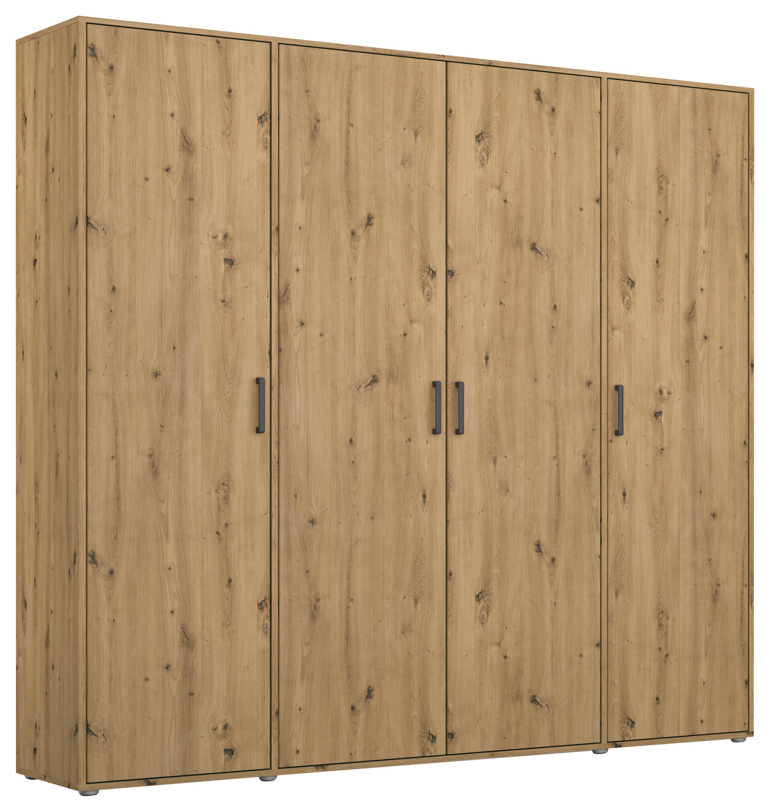 Ormar S Klasičnim Vratima Voyager - siva/hrast Artisan, Moderno, drvni materijal/plastika (187/194/53cm) - Modern Living