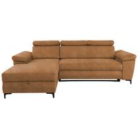 Sedežna Garnitura Santi, Oranžna, Ležišče, Predal - črna/oranžna, Moderno, kovina/tekstil (176/258cm) - Modern Living