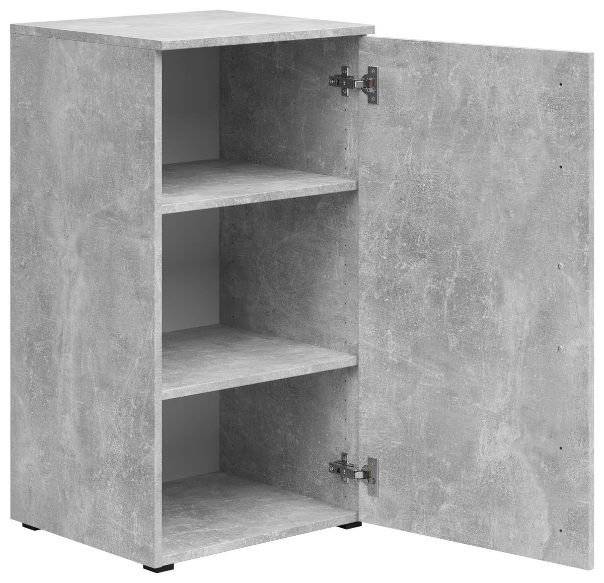 Kommode Multistauraum Betonoptik - Anthrazit/Schwarz, Modern, Holzwerkstoff/Kunststoff (45/83/40cm) - Premium Living
