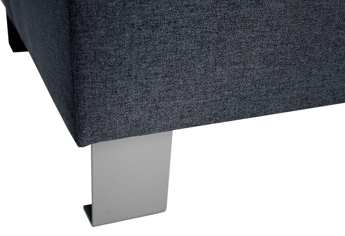 HOKER TIM - EXKLUSIV- - kolor srebrny/szary, Design, metal/tkanina (62/41/62cm) - Xora