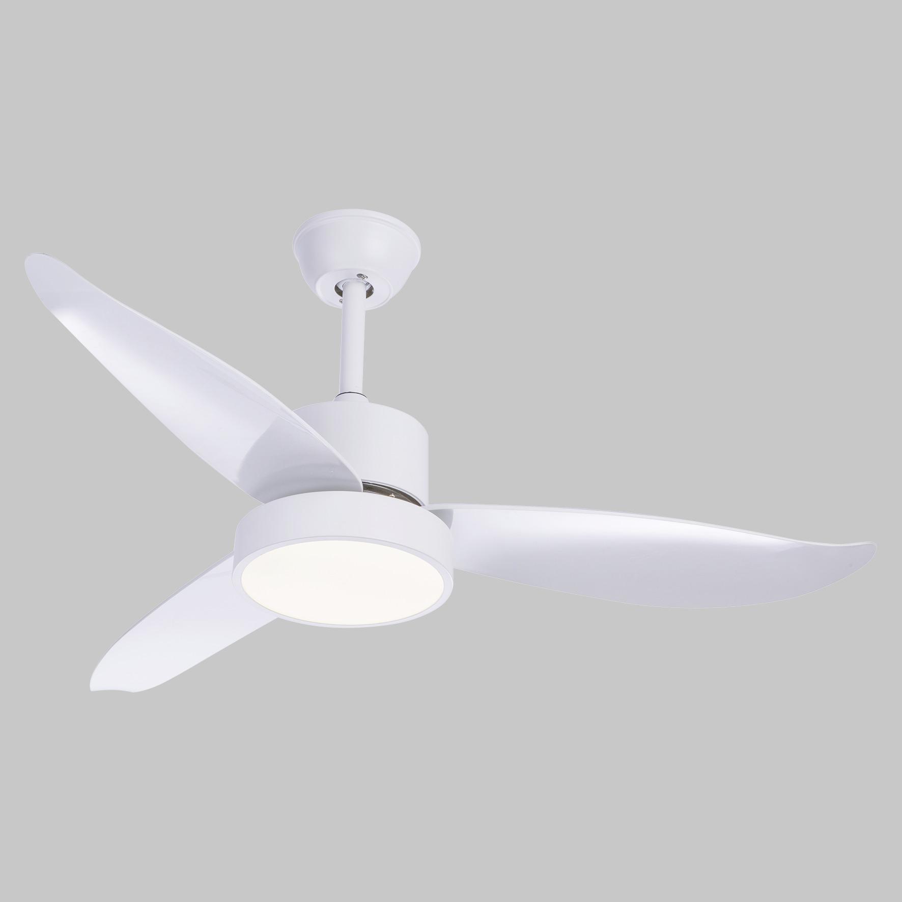 Deckenventilator Hannes max. 55 Watt - Weiß, MODERN, Kunststoff/Metall (114/45cm) - Globo