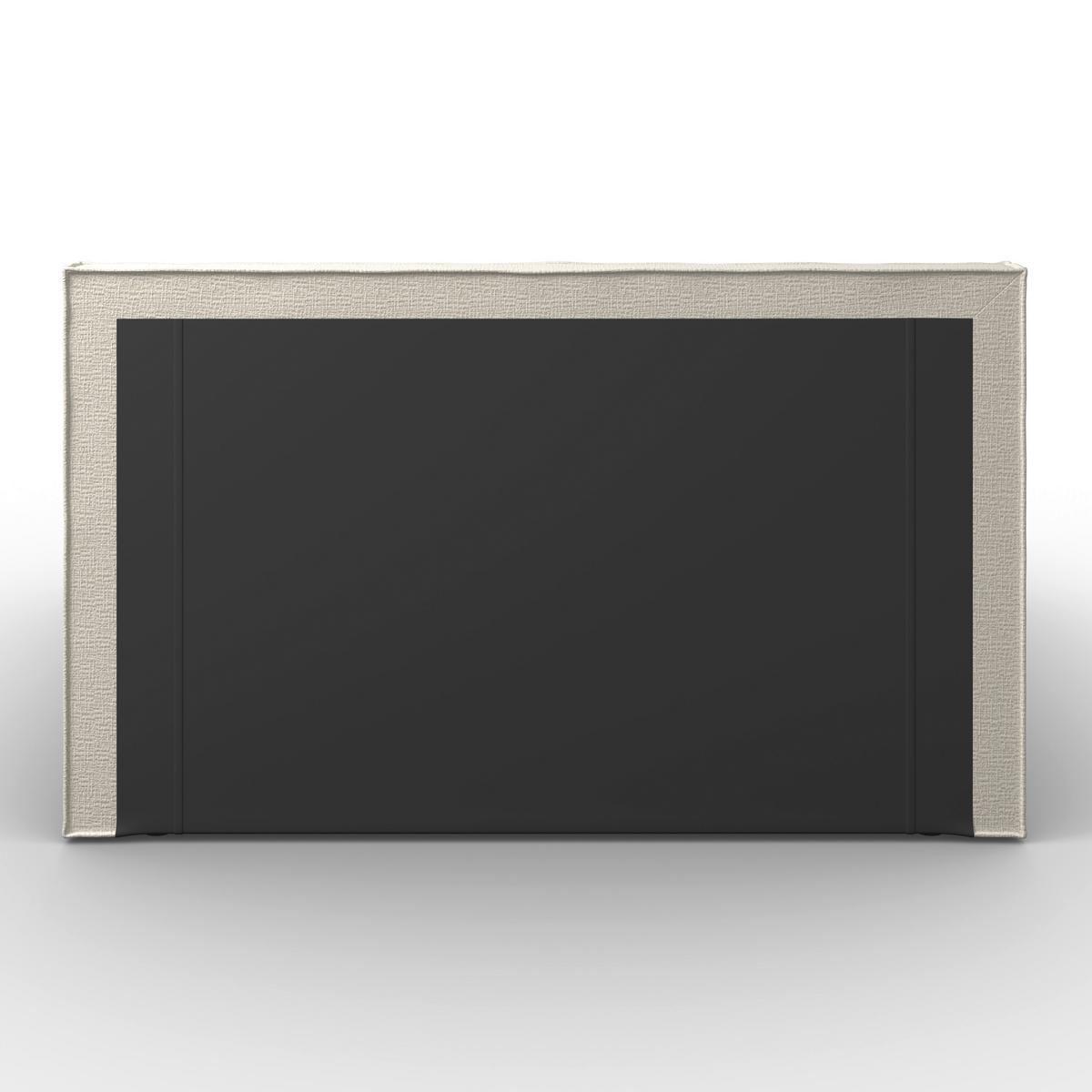 Boxbett Imola ca. 180x200 cm Creme inkl. Topper - Creme/Schwarz, Modern, Holz/Kunststoff (180/200cm) - Bessagi Home