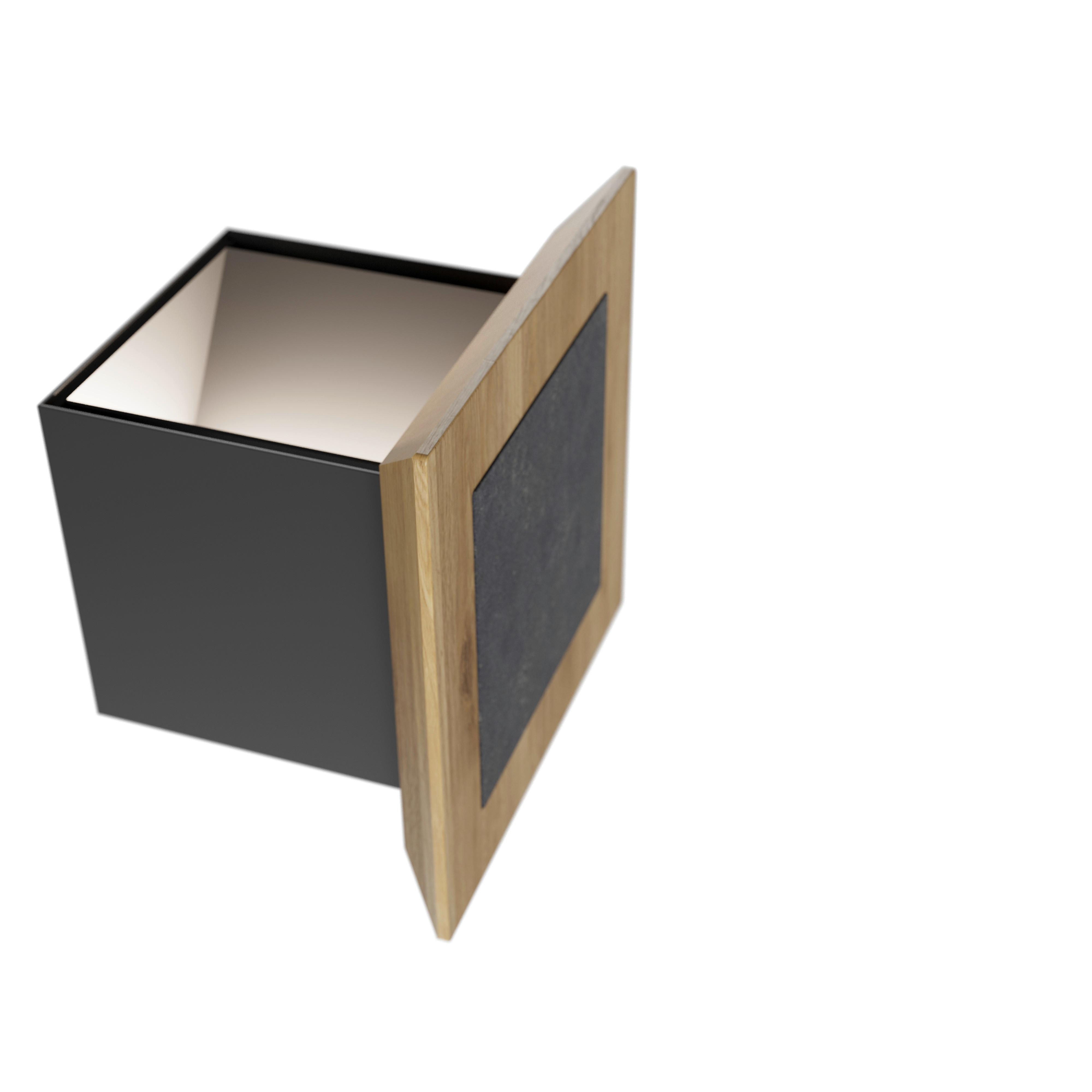 KINKIET LED OBERSTDORF 142691 - kolor dębowy, Natur, kamień/drewno (15/15/15cm)