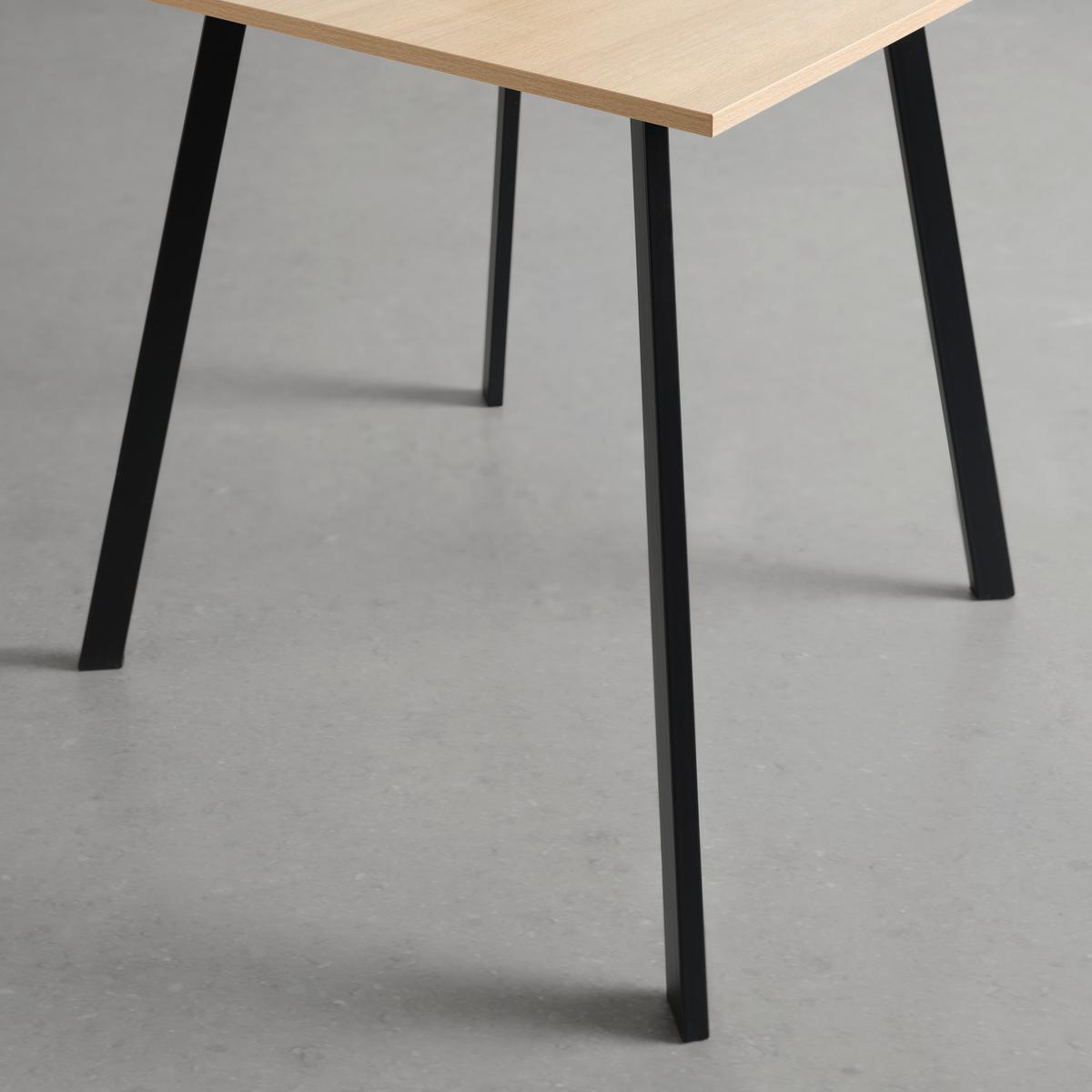 Esstisch Emil in Schwarz/Eichefarben - Eichefarben/Schwarz, Konventionell, Holzwerkstoff/Metall (70/75/70cm) - Based