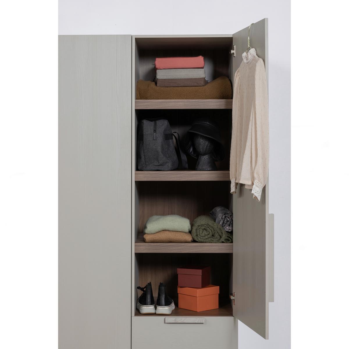 DREHTÜRENSCHRANK Rens, Grau B: 55 cm - Grau, Design, Holz (55/210/58cm) - Livetastic