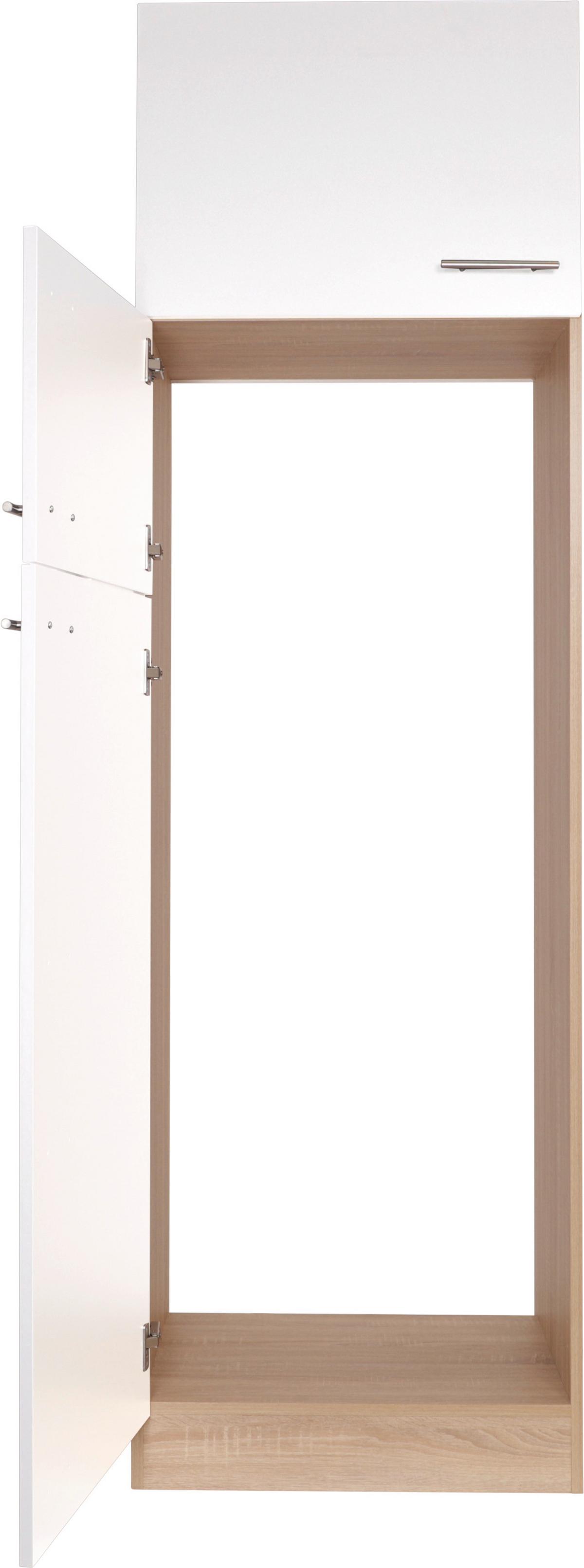 Omara Za Vgradno Napravo Merle, Barva Hrasta, Bela - srebrne barve/barve hrasta, Basics, kovina/leseni material (60/200/60cm) - Respekta