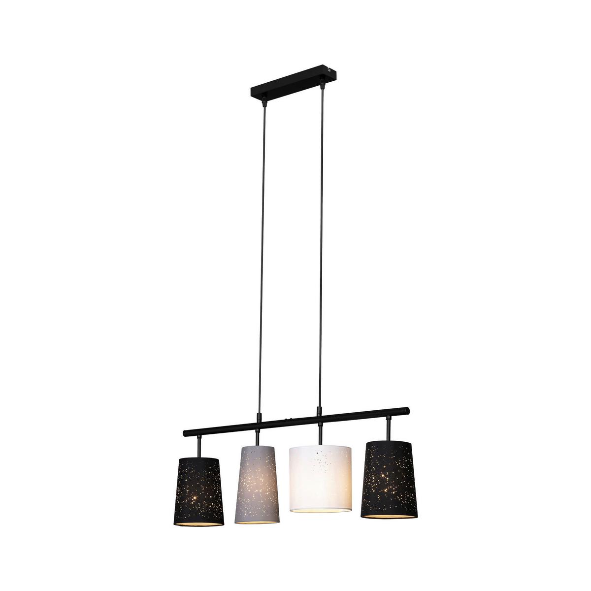 LAMPA WISZĄCA 4027-045 SHADES - czarny/biały, Trend, metal/tkanina (74/120cm) - Briloner