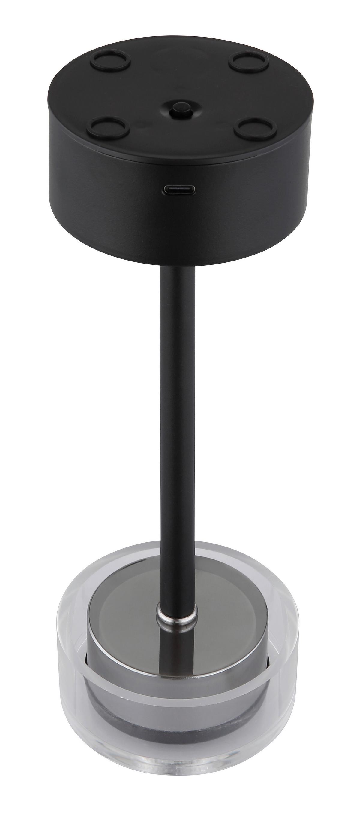 AKKU-TISCHLEUCHTE 21026S SHIRA - Klar/Opal, Design, Kunststoff/Metall (8/23,5cm) - Globo