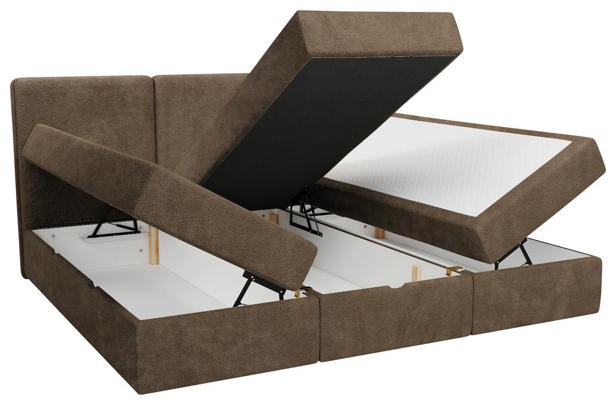 Familienbett Domino Combo II Braun ca. 240x200cm - Schwarz/Braun, MODERN, Holz/Holzwerkstoff (240/200cm) - MID.YOU