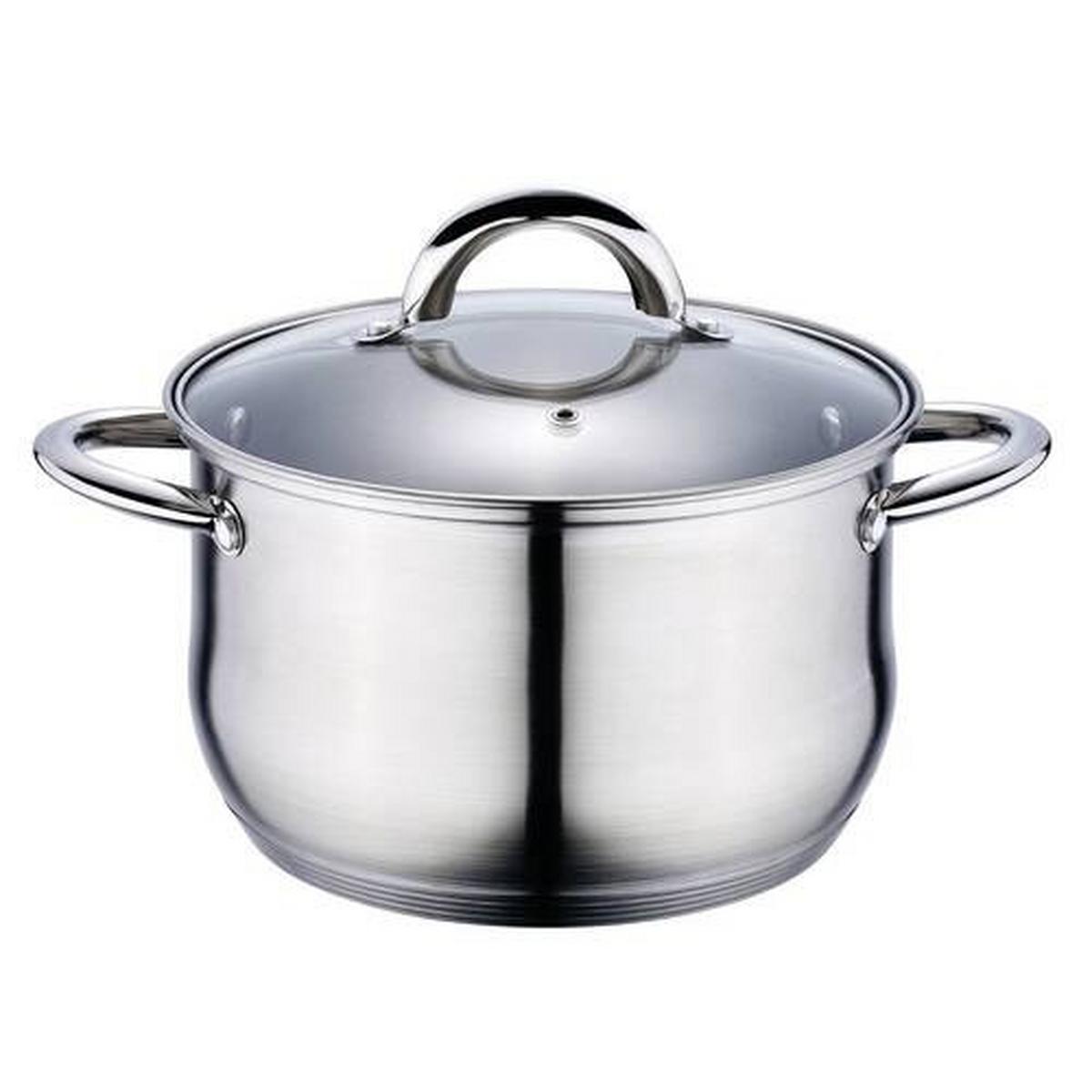 Kochtopset Jumbo, 12-teilig - Edelstahlfarben/Transparent, MODERN, Glas/Metall